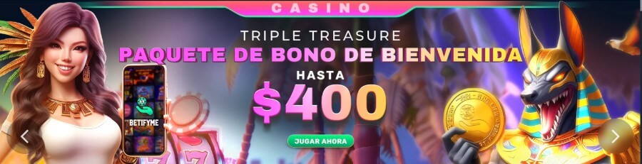 Paquete de bienvenida Triple Treasure BetifyMe