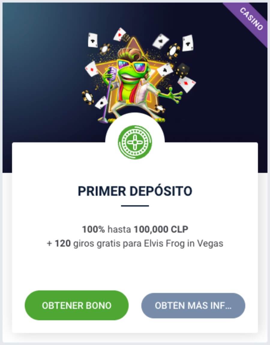 Bono de bienvenida 20Bet casino hasta 100.000 CLP y 120 giros gratis