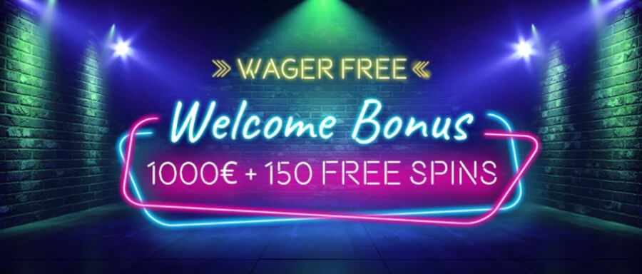 Bono de bienvenida Vegaz Casino 1000 EUR + 150 giros gratis sin rollover