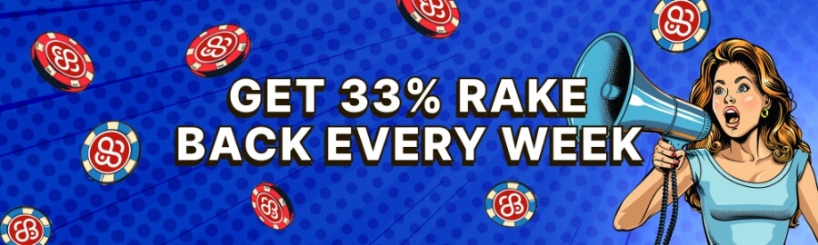 Bono rakeback CoinPoker hasta 33% todas las semanas