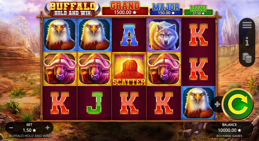 Buffalo Hold and Win tragamonedas Booming games en casinos online
