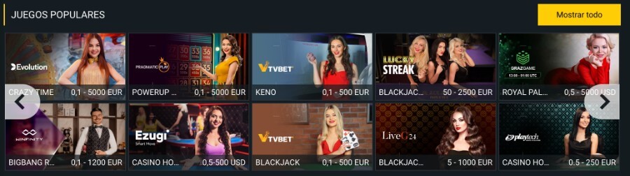 Casino en vivo BetWinner