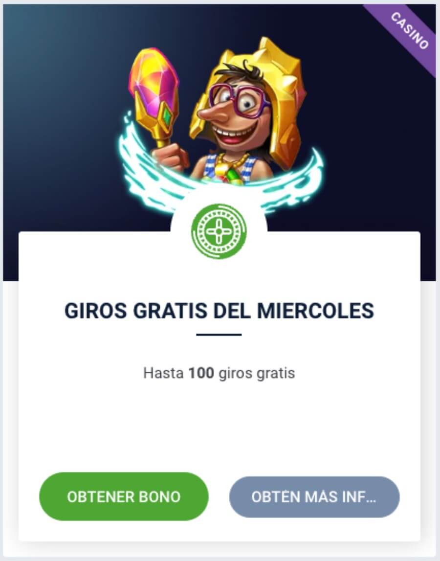 Hasta 100 giros gratis en 20bet casino 