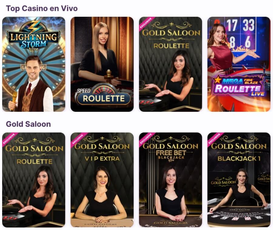 Juegos de casino en vivo en Nomini casino Chile
