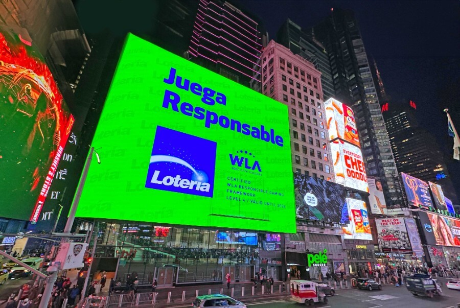 Lotería de Concepción en las pantallas de Times Square