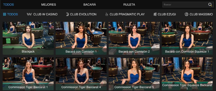 Juegos en vivo de W88 casino